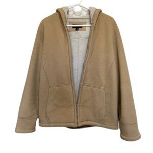 Braetan hooded tan fleece jacket. Heavy weight.